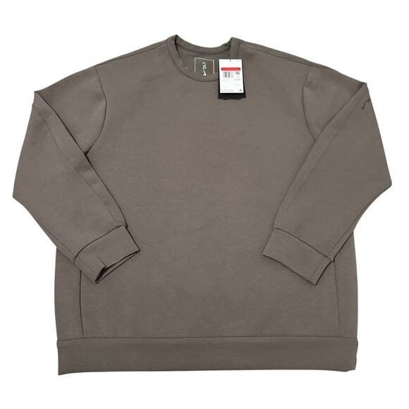 Nike 24.7 Impossibly Soft Dri-FIT Crewneck Men’s Size Large Brown HQ6964-289 - Picture 1 of 8